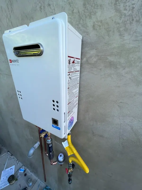 Tankless water heater installation for Marvels Crossroads homes